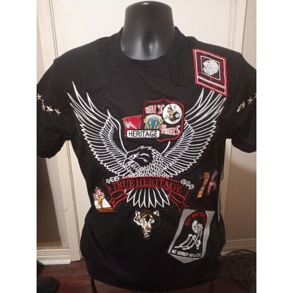 New Heritage America NWT True Heritage Graphic T-Shirt Men Medium M Eagle - Picture 1 of 11